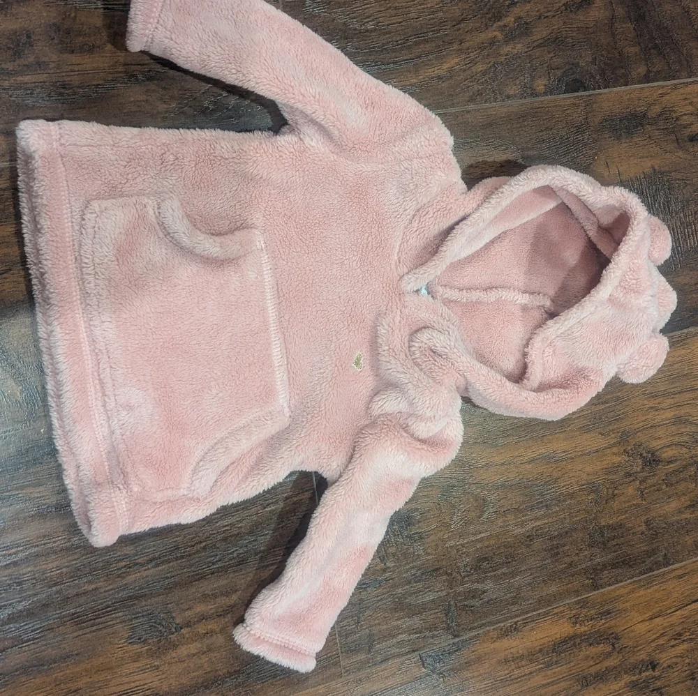 Pink Hooded Baby Outfit with Patterned Leggings - Picture 7 of 7